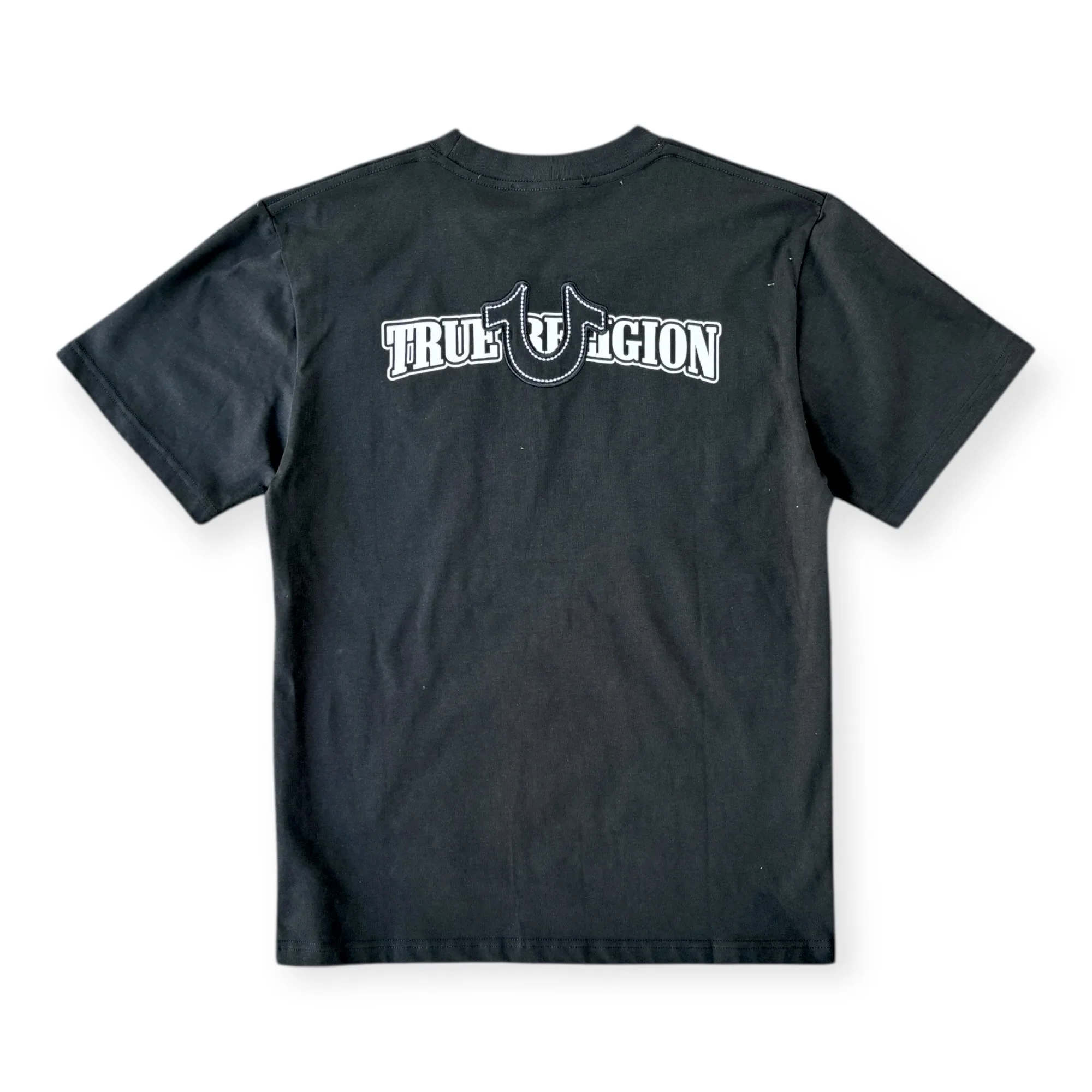 Varsity Logo Black Crew Neck T-Shirt - True Religion