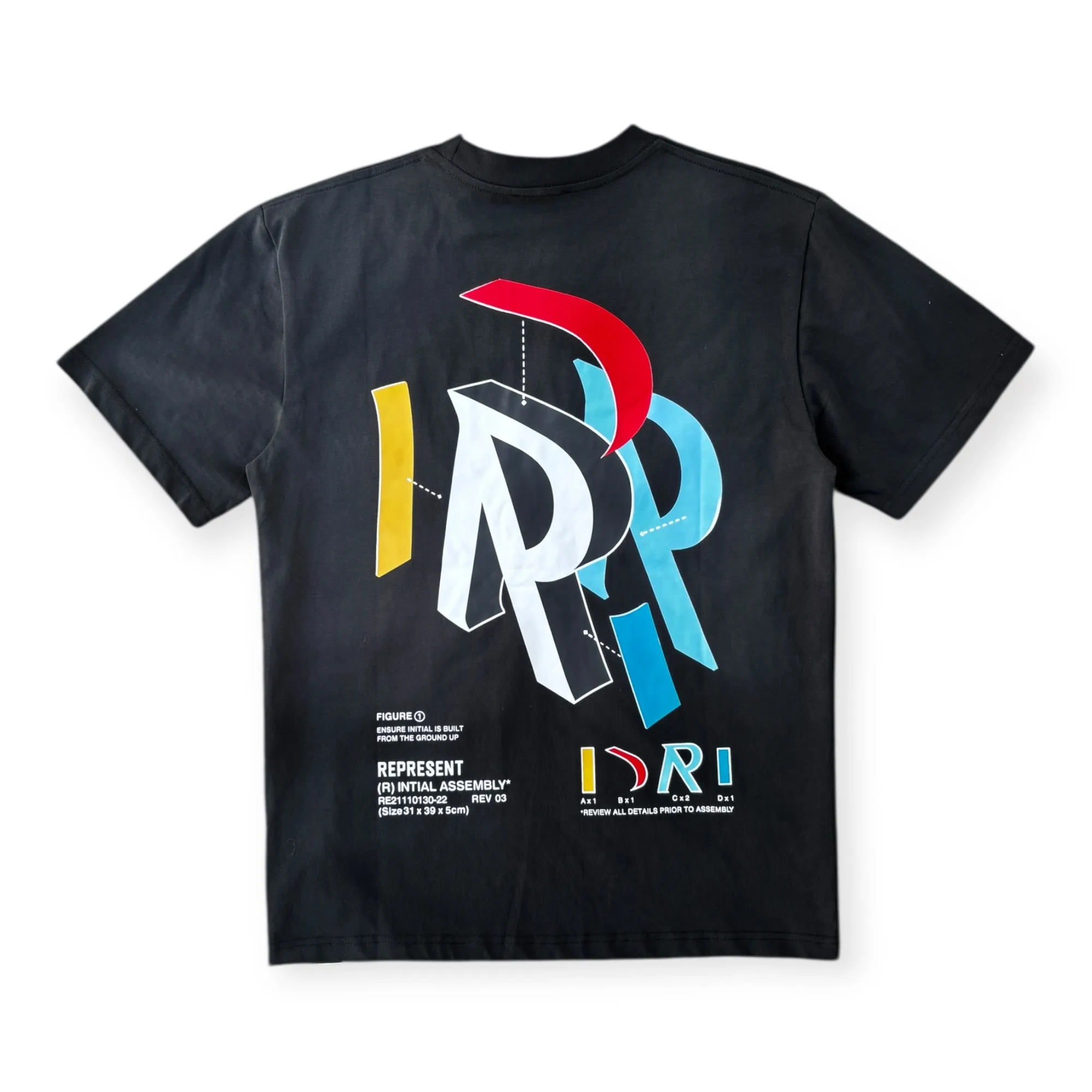 Assembly Manual Black Crew Neck T-Shirt - Represent