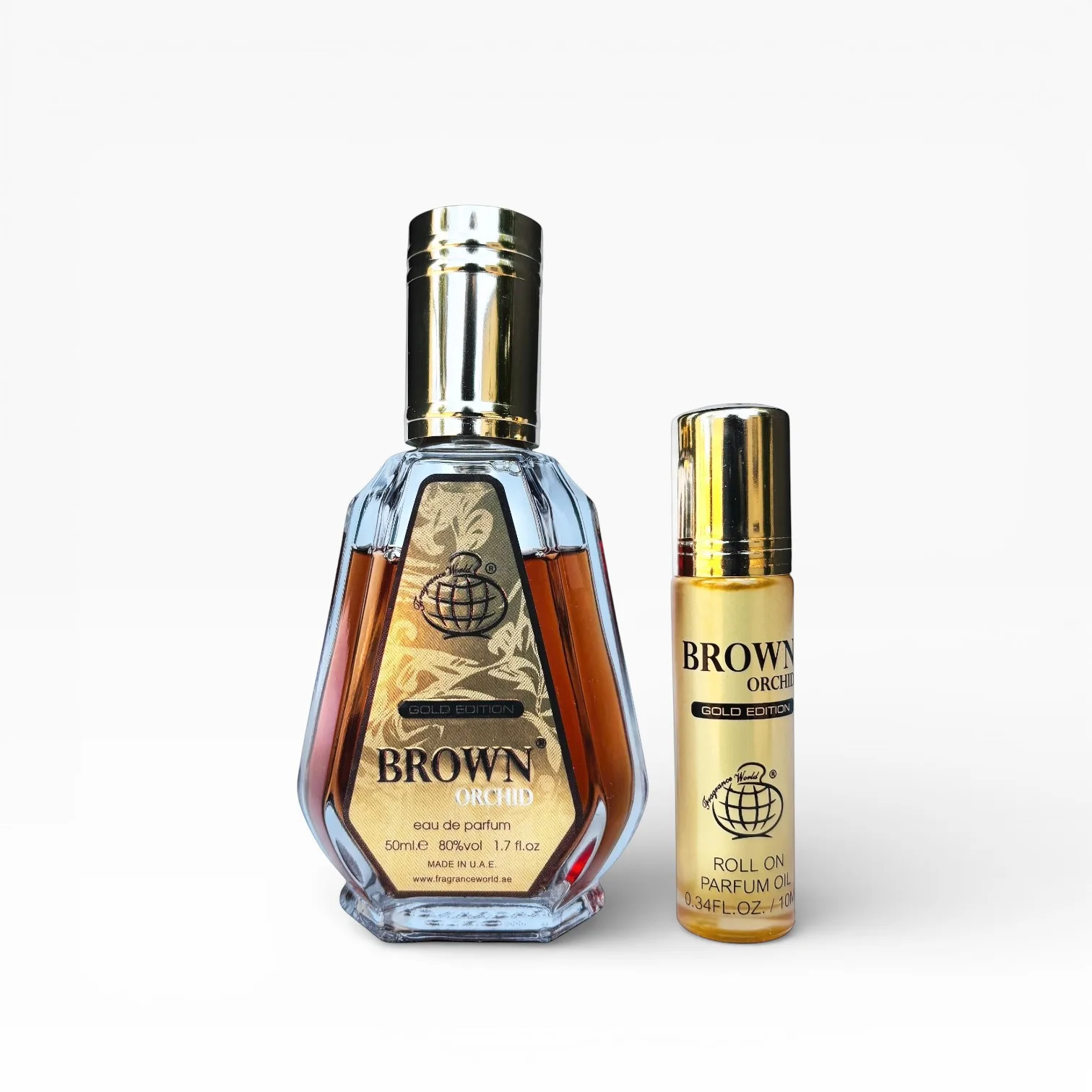 Brown Orchid Gold Edition 2-in-1 Perfume Combo by Fragrance World - Arabic Dubai Perfumes