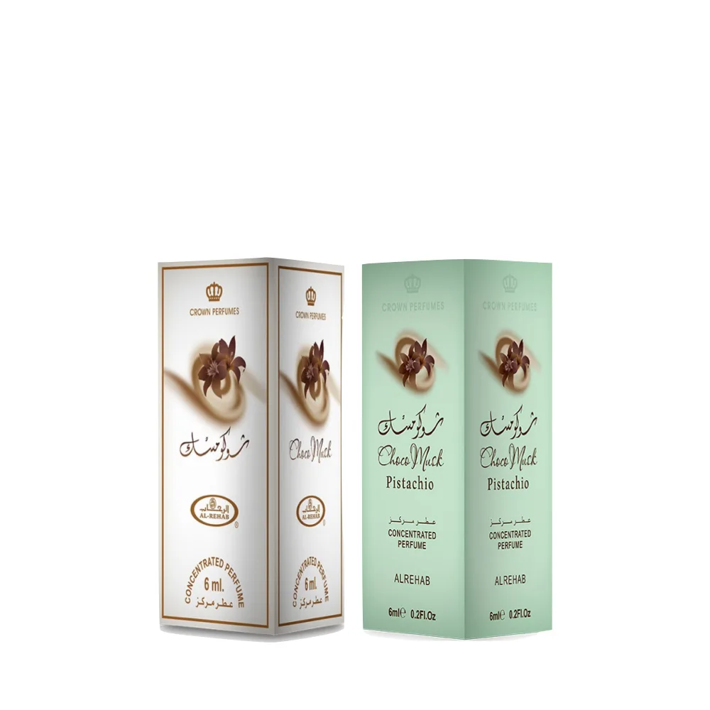 Choco Musk + Choco Musk Pistachio Crown Perfumes Oil Parfum 6ml by Al-Rehab