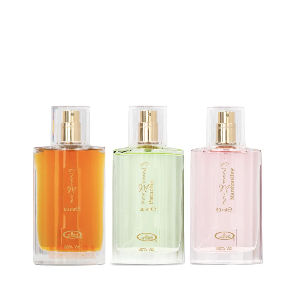 Al-Rehab Crown Perfumes Choco Musk + Marshmallow + Pistachio Eau De Parfum Combo 50ml - Arabic Dubai Perfumes