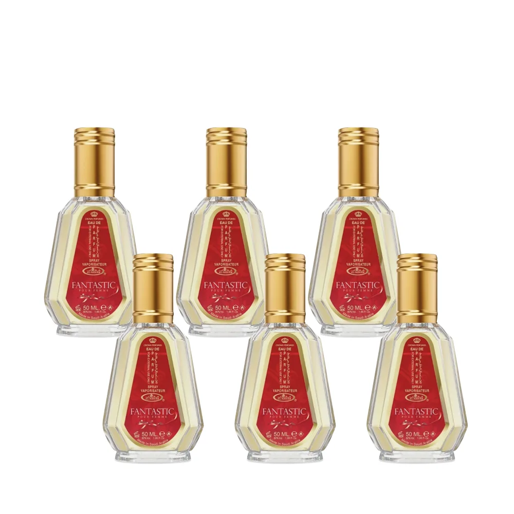 6-Pack Fantastic Eau De Parfum 50ml by Al-Rehab Crown Perfumes - Arabic Dubai Perfumes