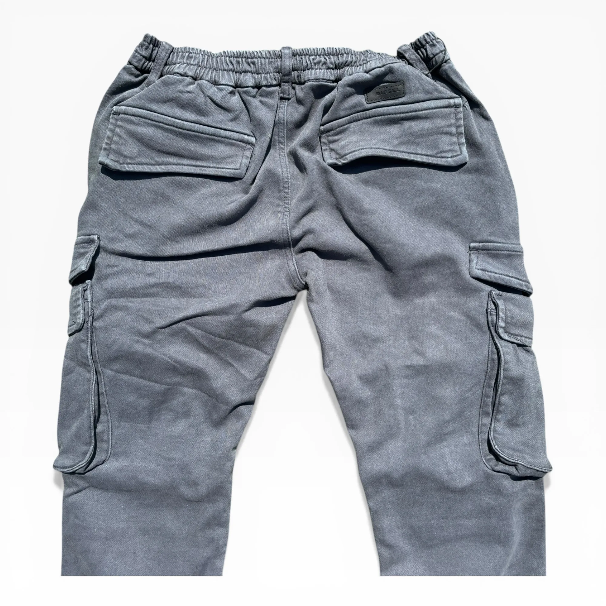 Acid-Grey Tactical Jogger Denim Jeans - Diesel