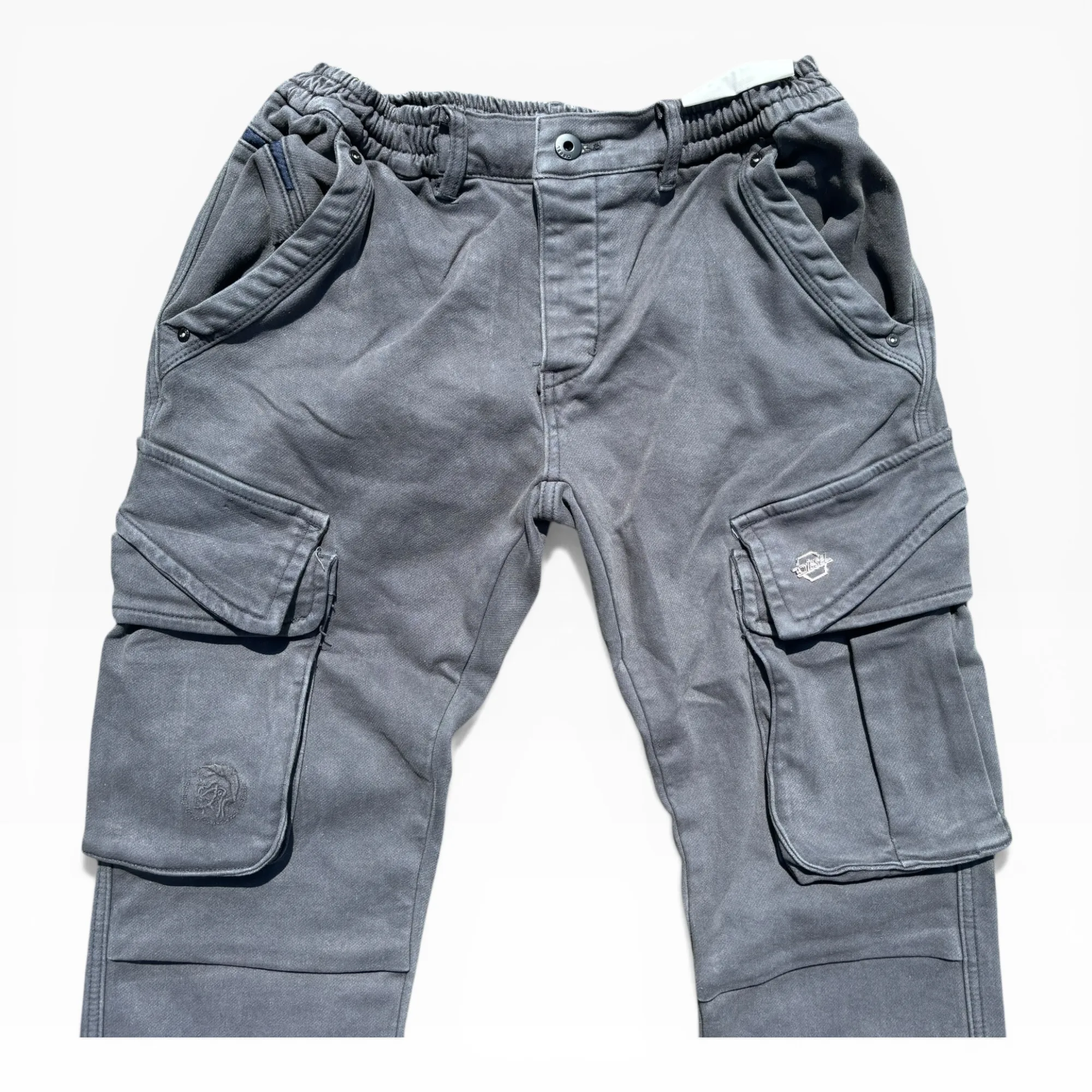 Acid-Grey Tactical Jogger Denim Jeans - Diesel