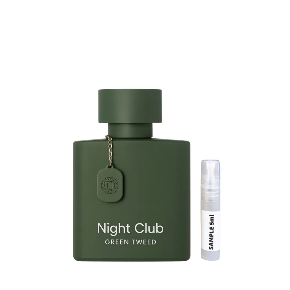 Night Club Green Tweed Eau De Parfum Sample by Fragrance World - Arabic Dubai Perfumes