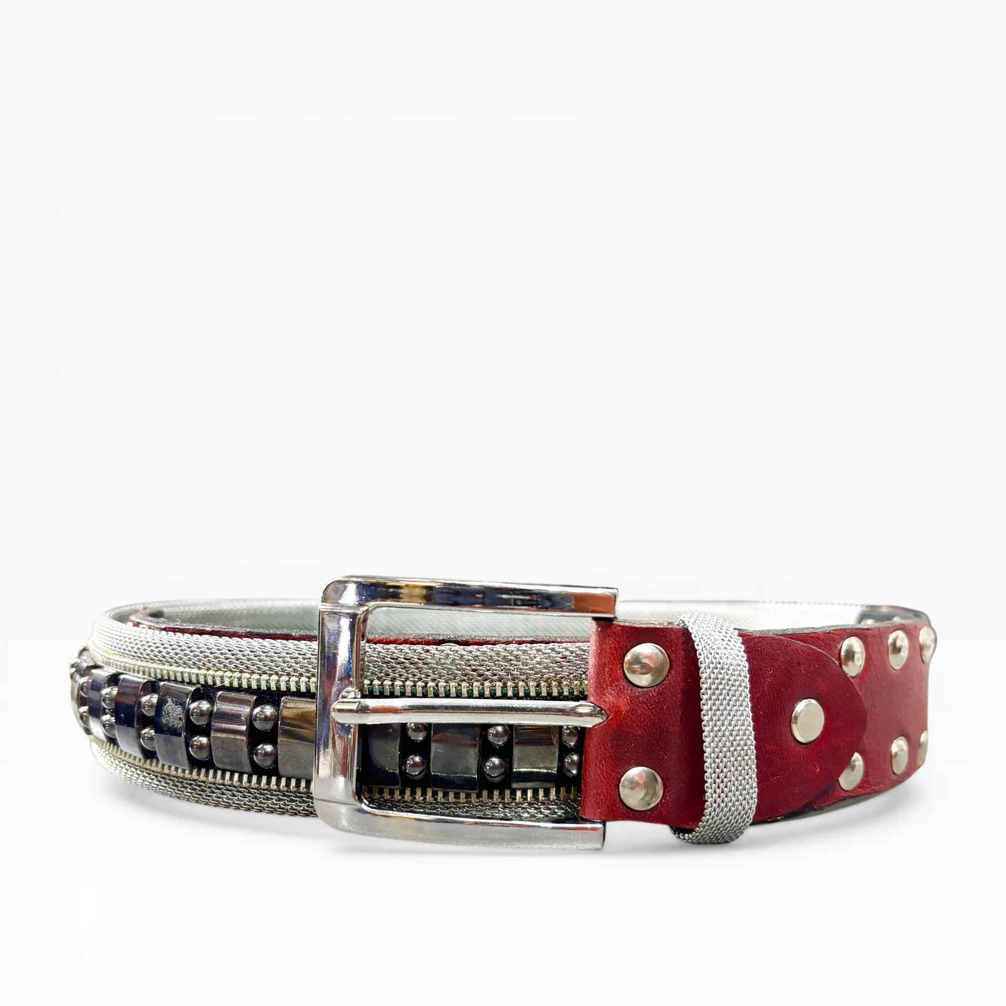 Crimson Gear Red Leather Belt - Nanni Milano