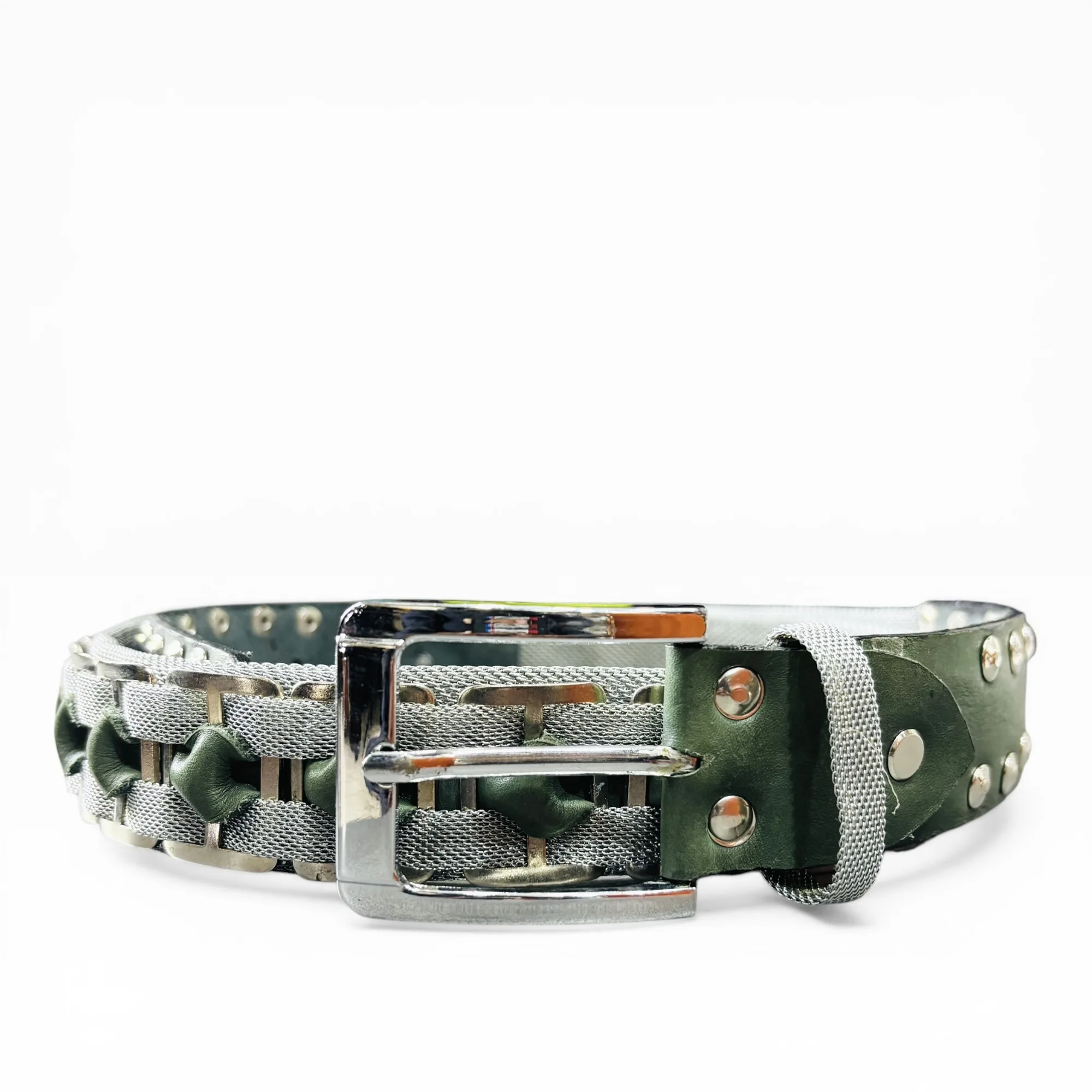 Iron Vine Emerald Leather Belt by Nanni Milano