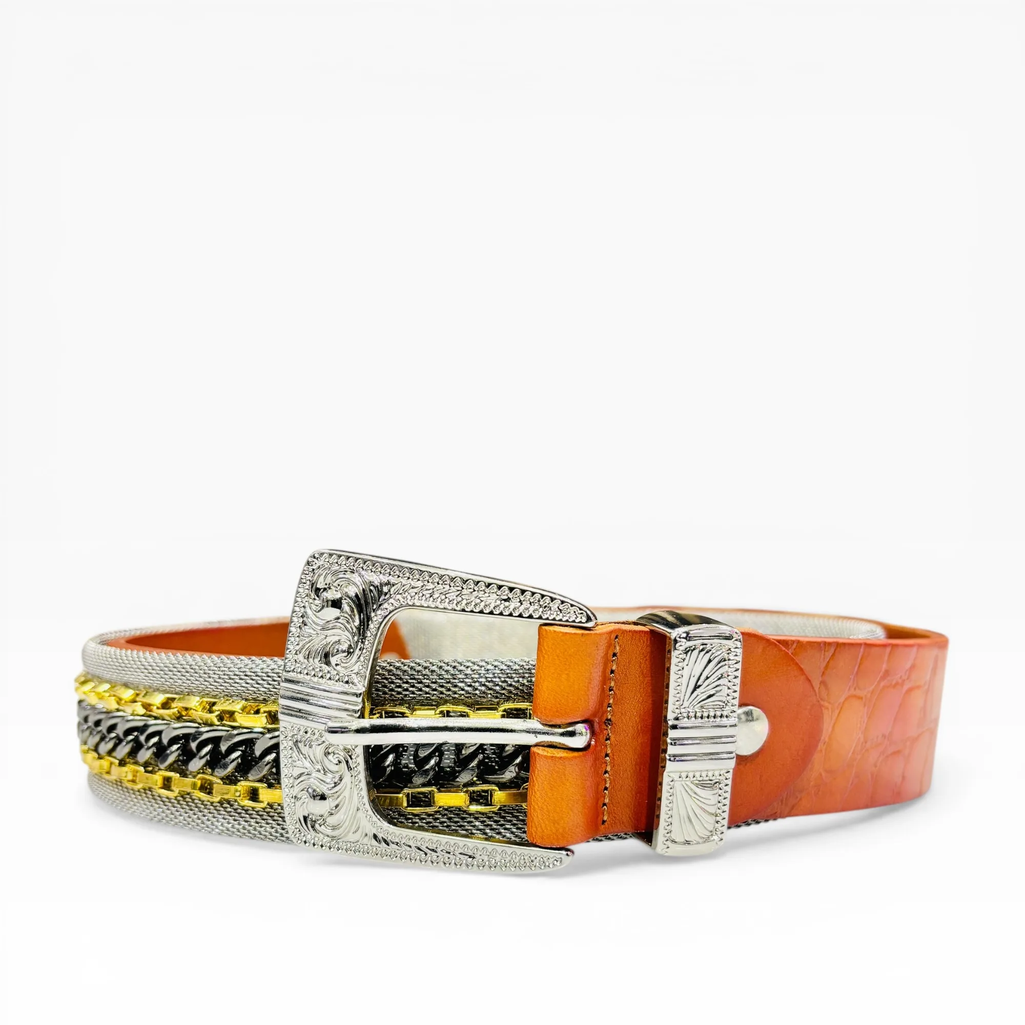 Amber Armor Brown Leather Belt - Nanni