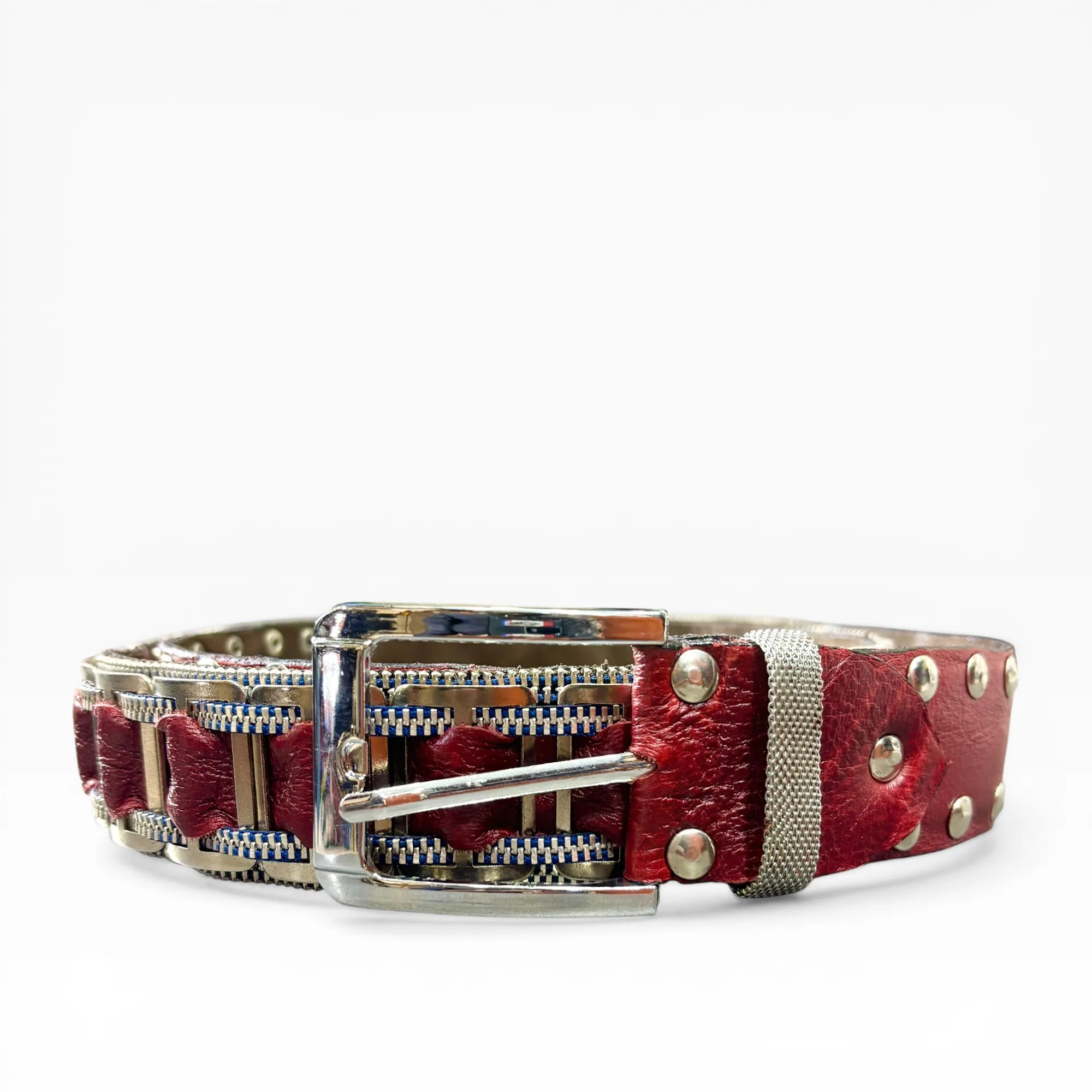Redline Weaver Red Leather Belt - Nanni Milano