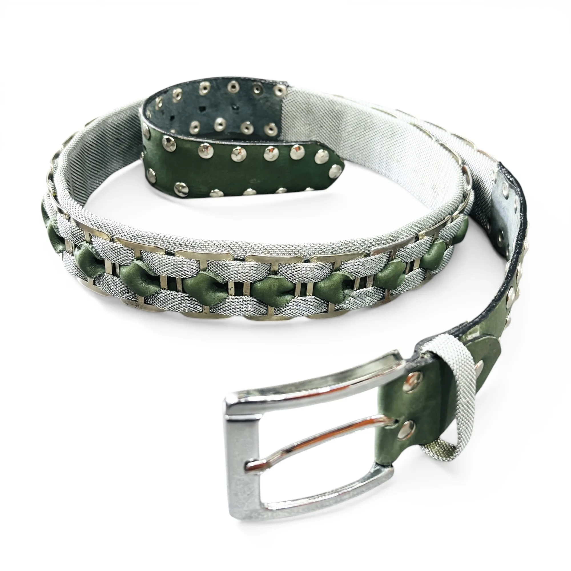 Iron Vine Emerald Leather Belt by Nanni Milano