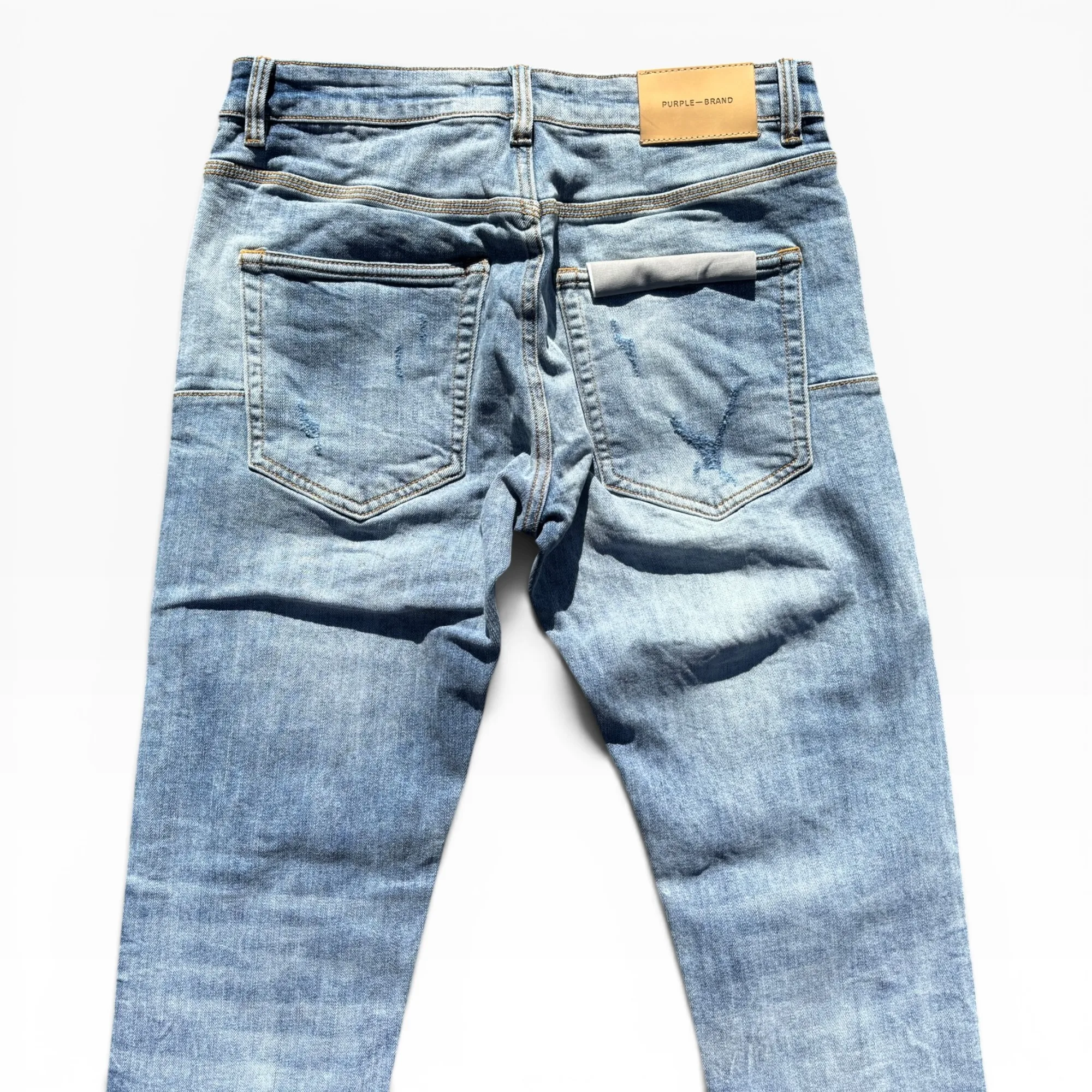 Cobalt Darning Blue Slim Denim Jeans by Purple Brand
