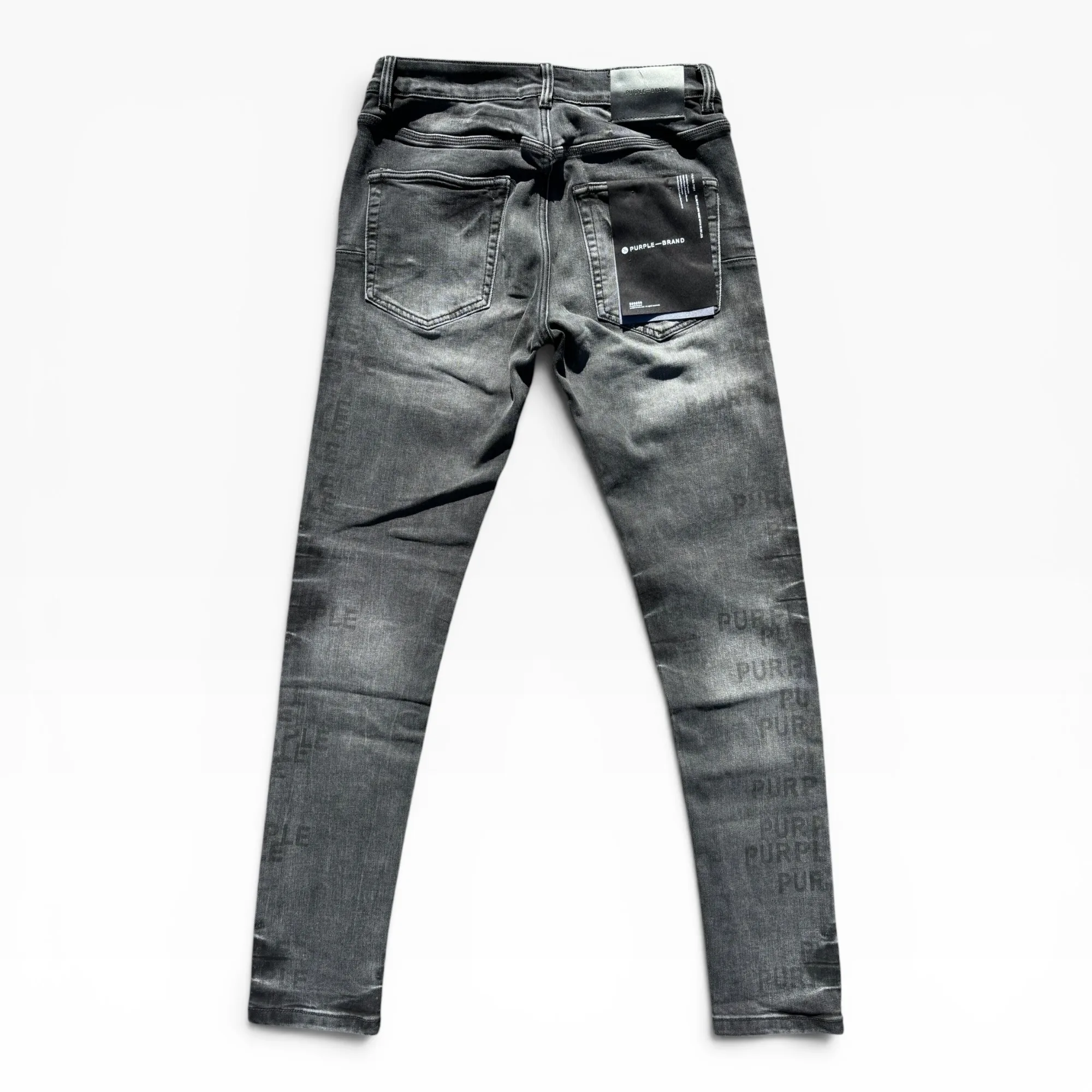 Obsidian Ghost Print Black Denim Jeans by Purple Brand