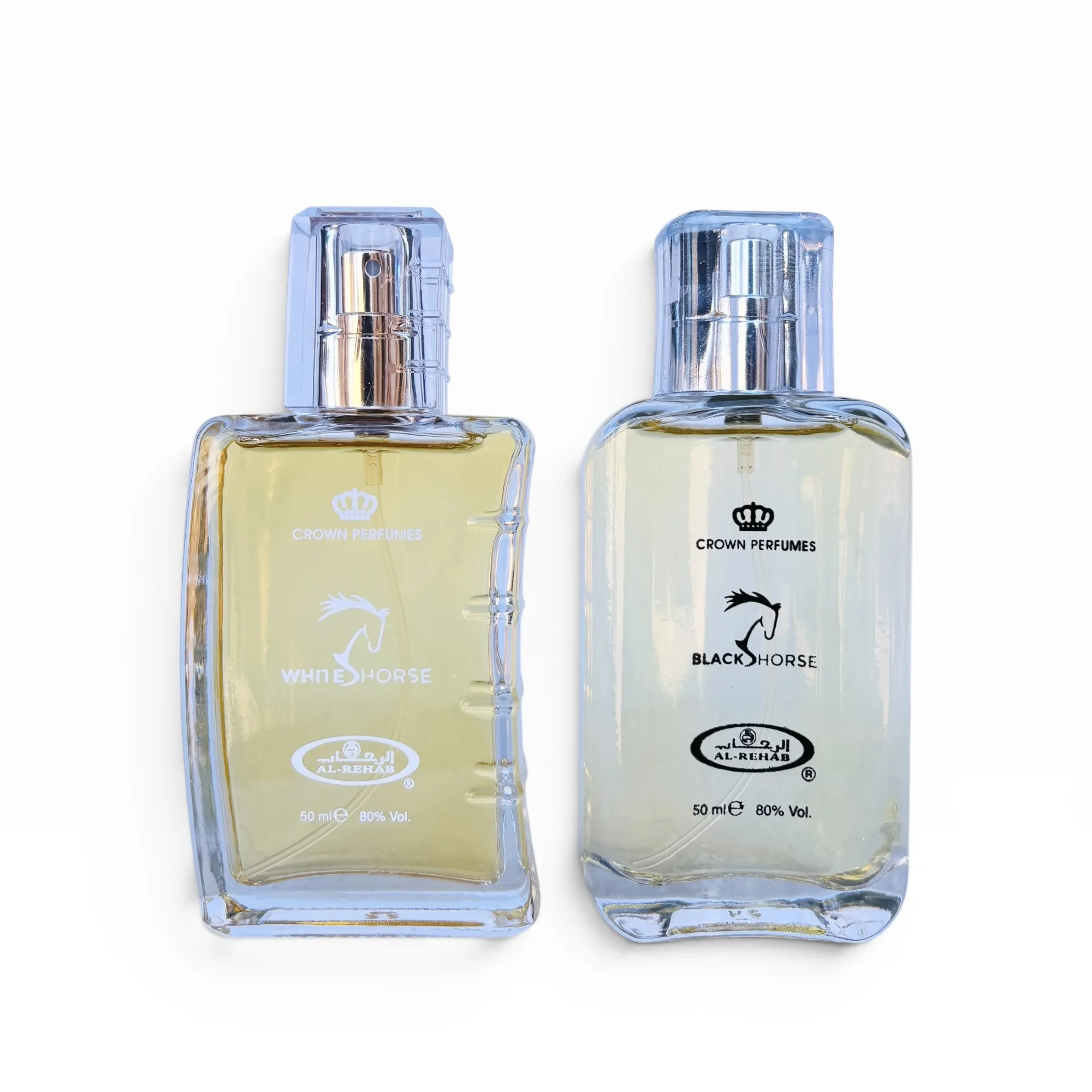 White Horse + Black Horse Crown Perfumes Eau De Parfum 50ml Combo by Al-Rehab - Arabic Dubai Perfumes