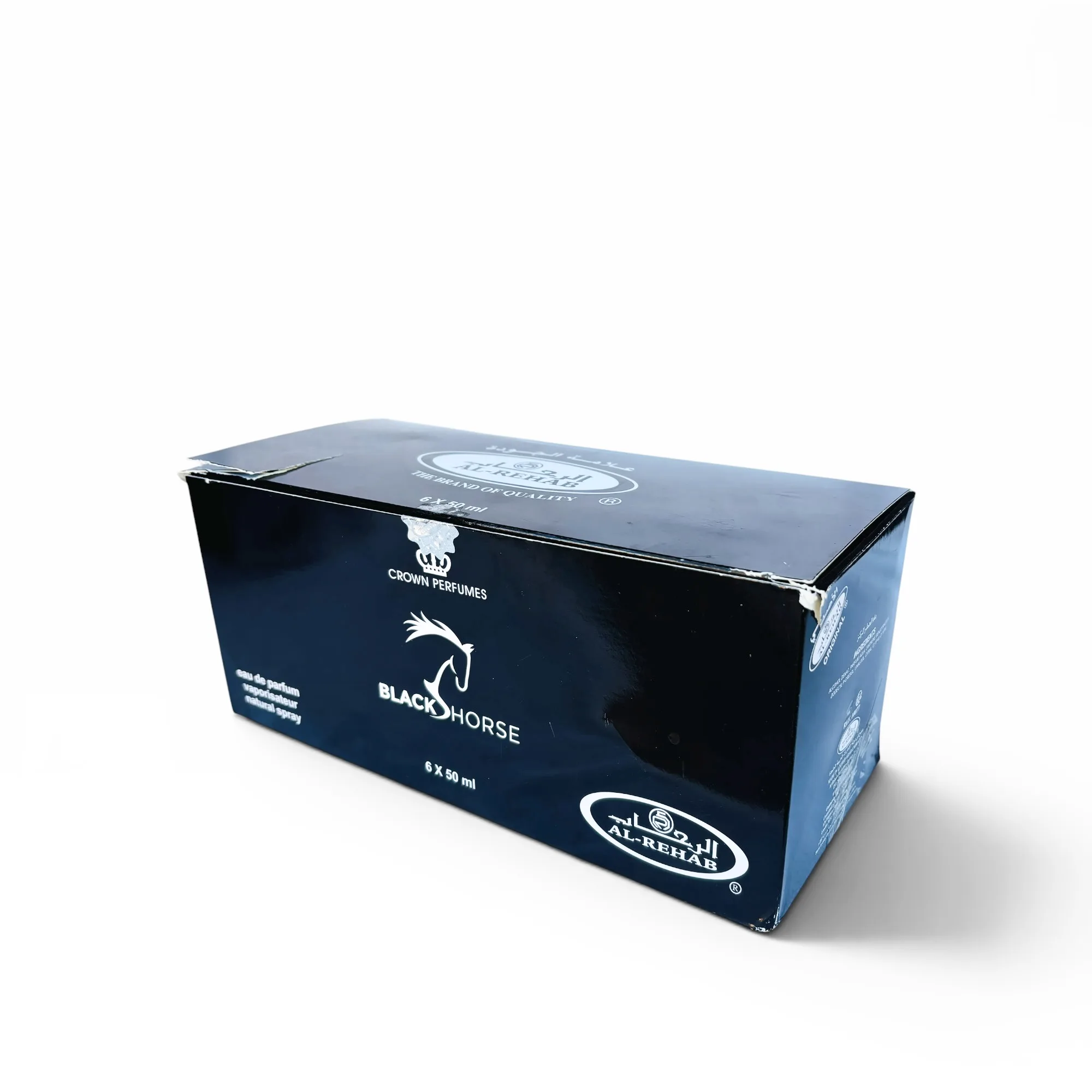 6-Pack Black Horse Eau De Parfum 50ml by Al-Rehab Crown Perfumes