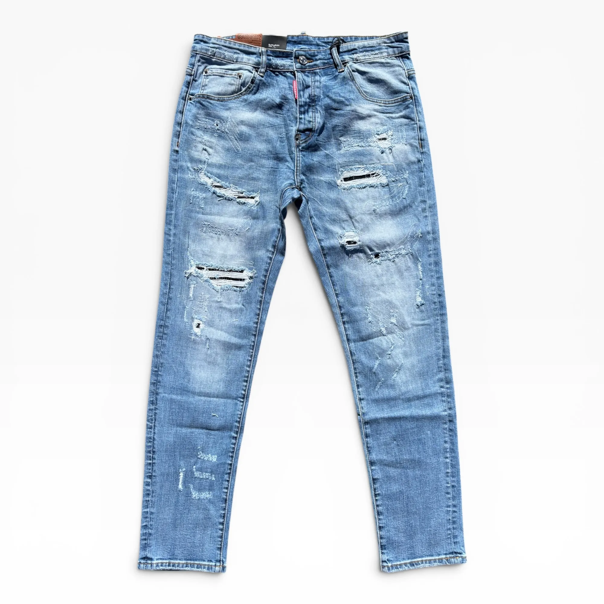 Cobalt-Patch Blue Denim Jeans by DSquared2