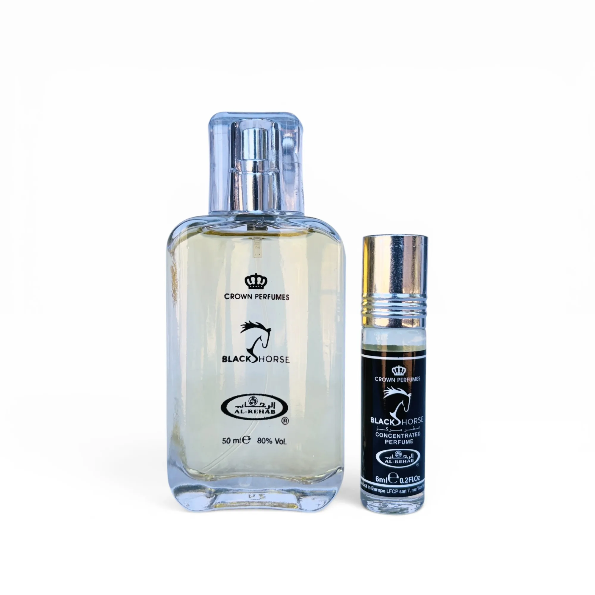 Black Horse 2-in-1 Perfume Combo by Al-Rehab Crown Perfumes - Arabic Dubai Perfumes
