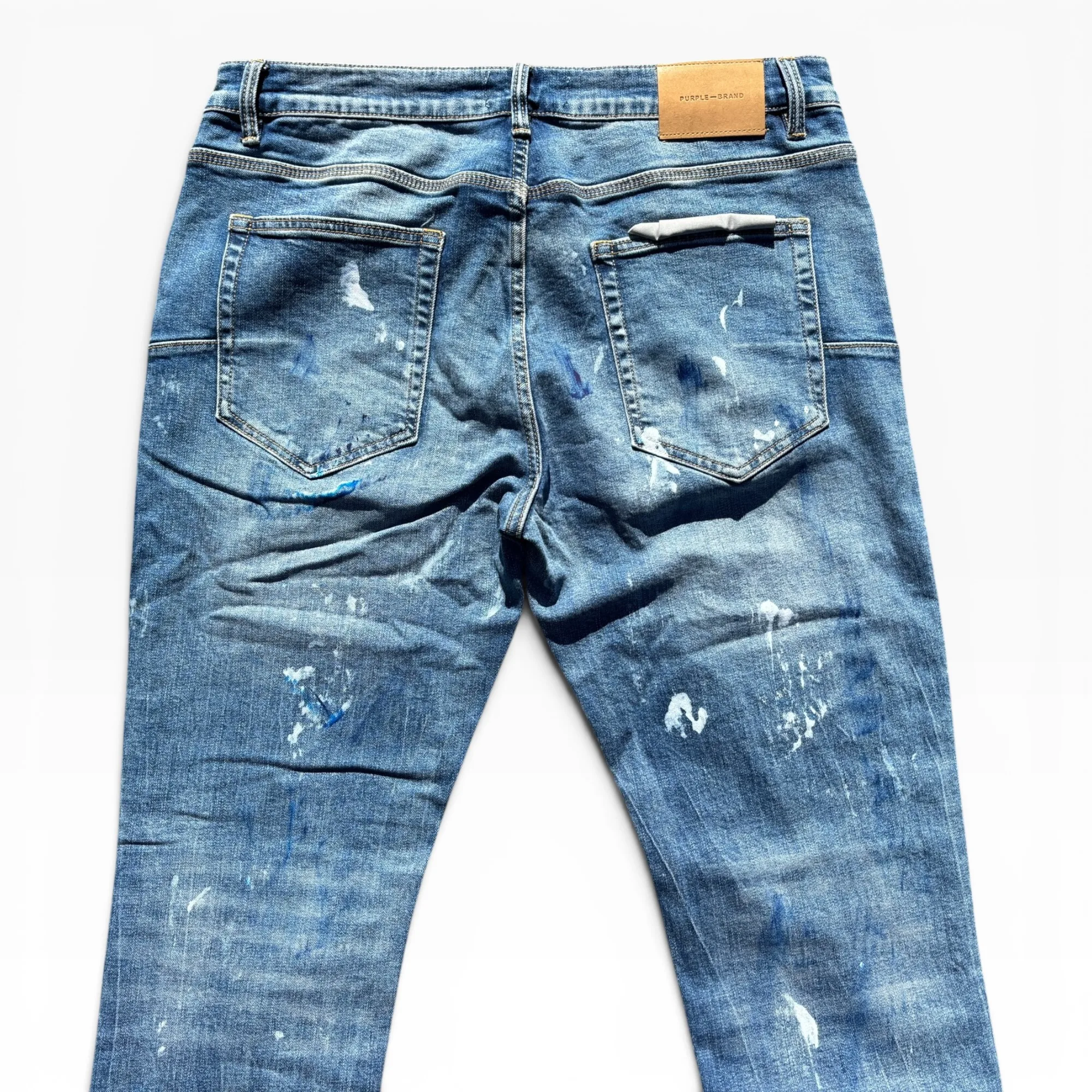Cobalt Glacier Repair Slim Denim Jeans by Purple Brand
