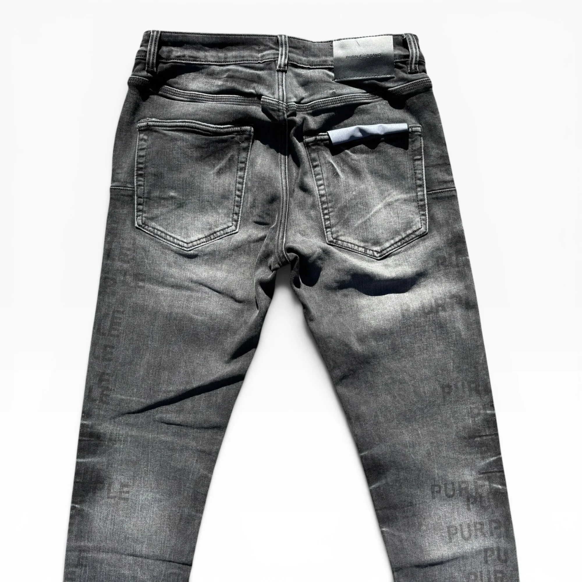 Obsidian Ghost Print Black Denim Jeans by Purple Brand
