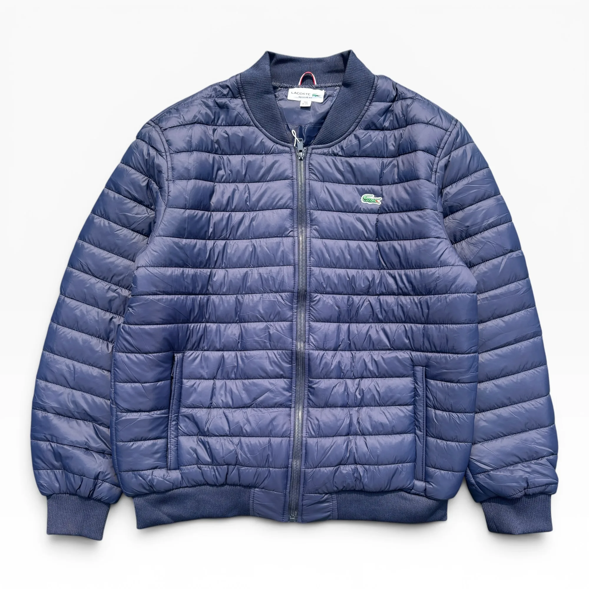 Nimbus Ribbed Quilted Navy Bomber Jacket - Lacoste