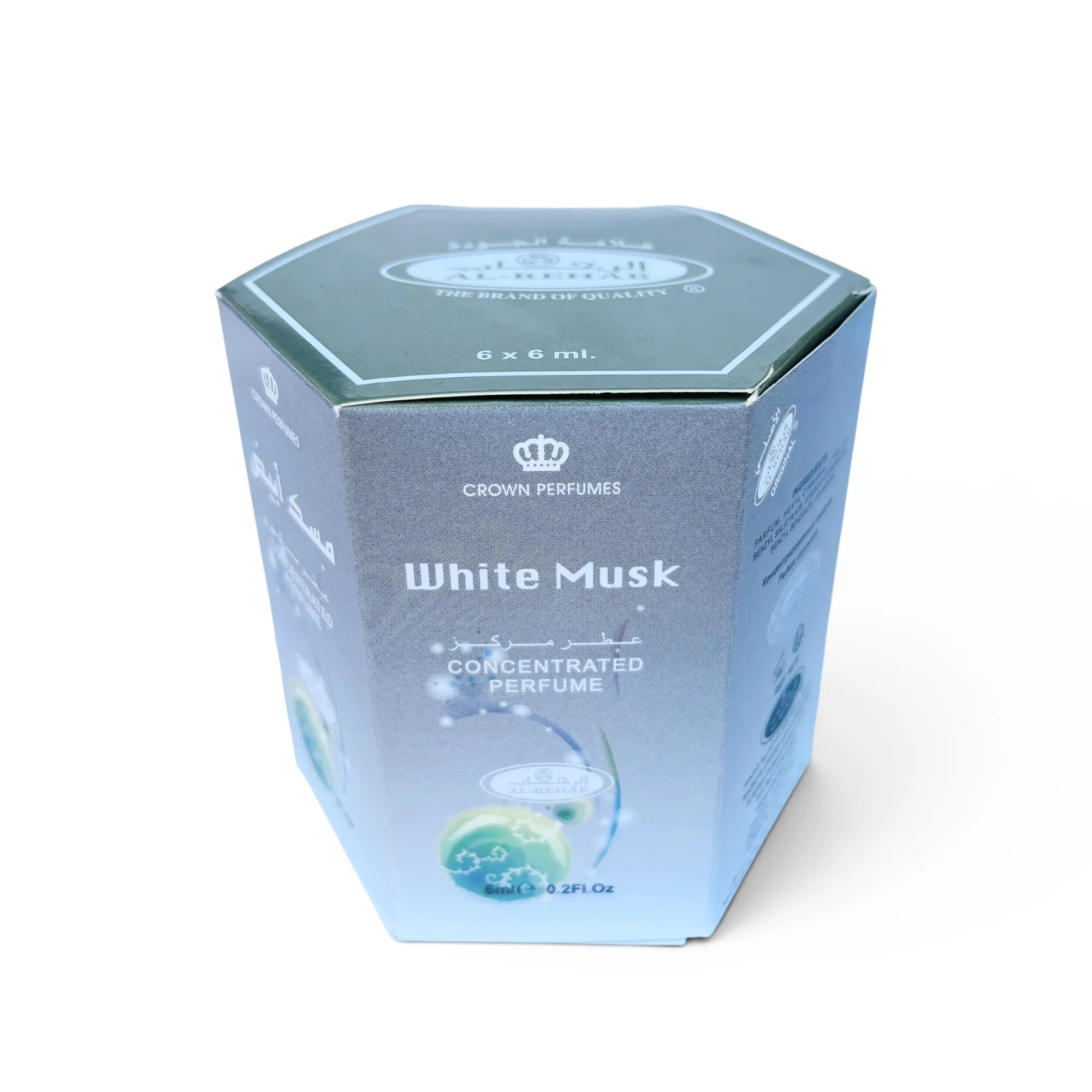 6-Pack White Musk Crown Perfumes Oil Perfume 6ml by Al-Rehab - Arabic Dubai Perfumes