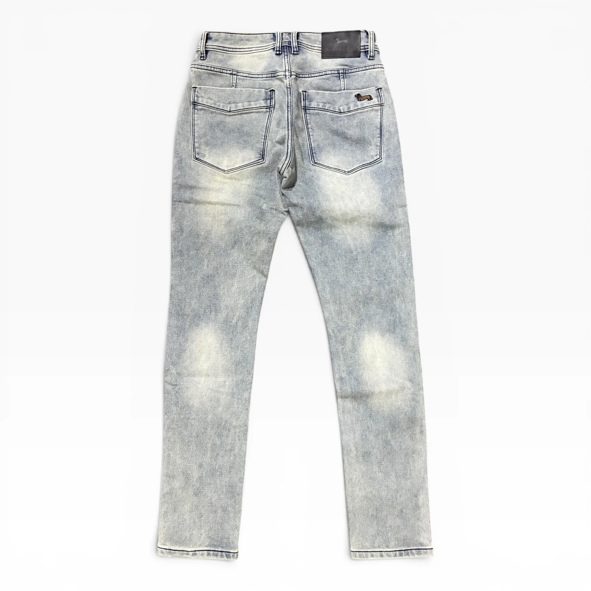 Glacier Moto Acid Wash Denim Jeans by Harmont & Blaine