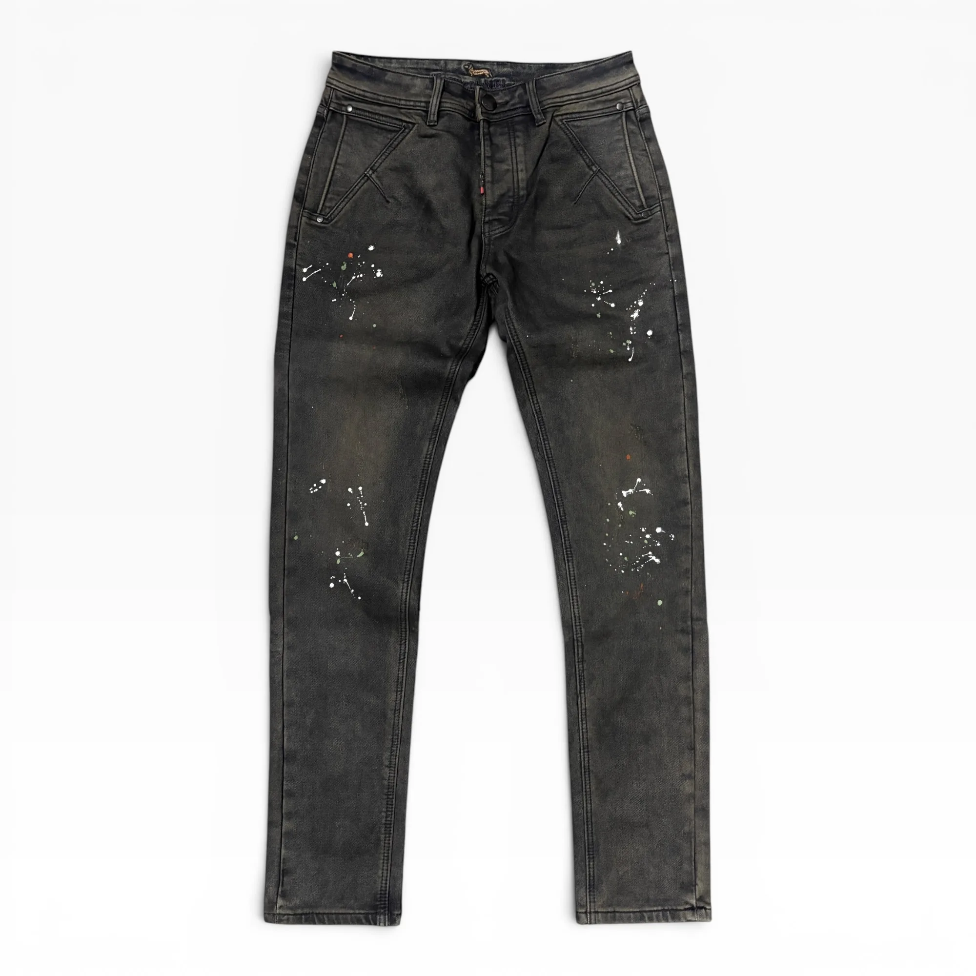 Foundry Taper Charcoal Denim Jeans by Harmont & Blaine