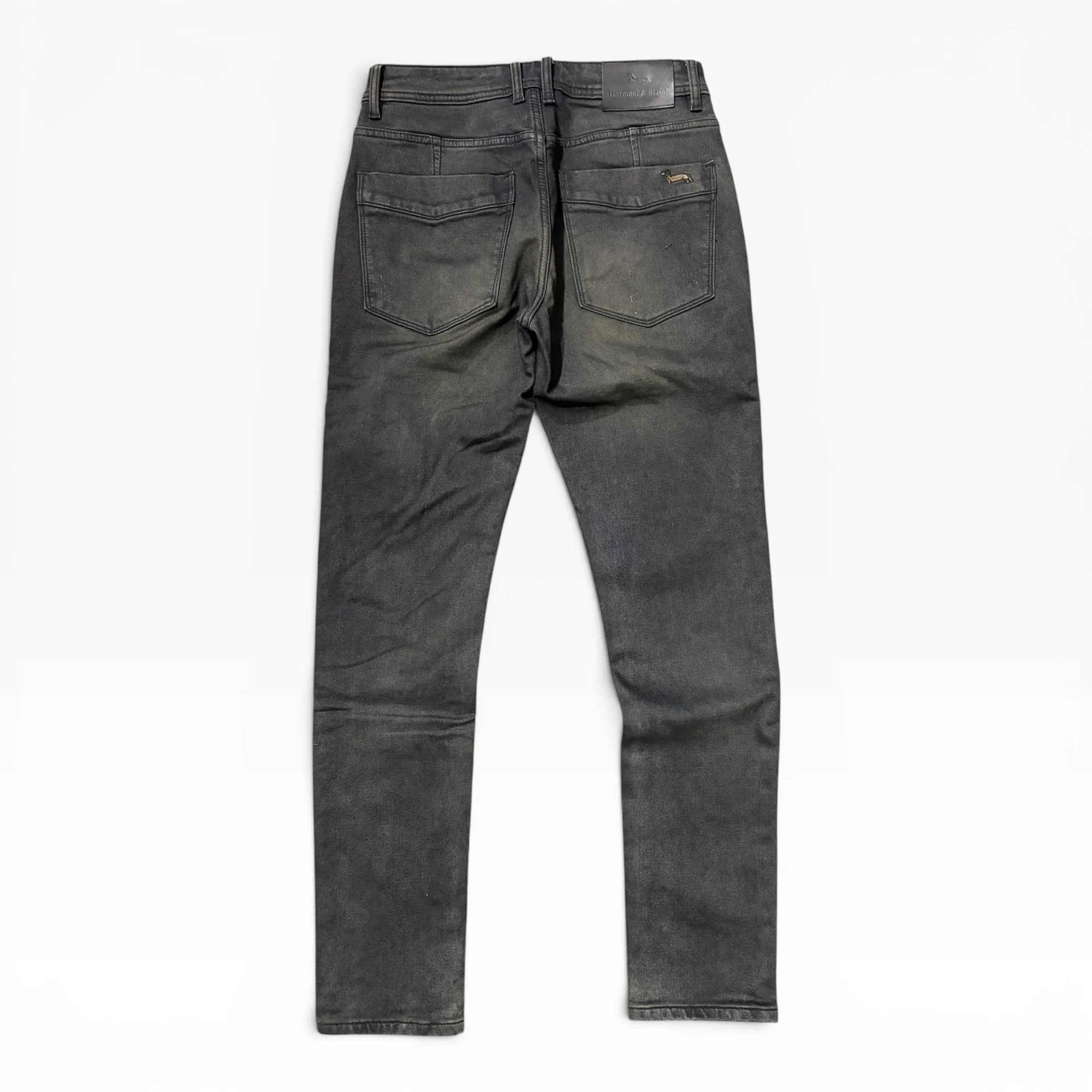 Foundry Taper Charcoal Denim Jeans by Harmont & Blaine