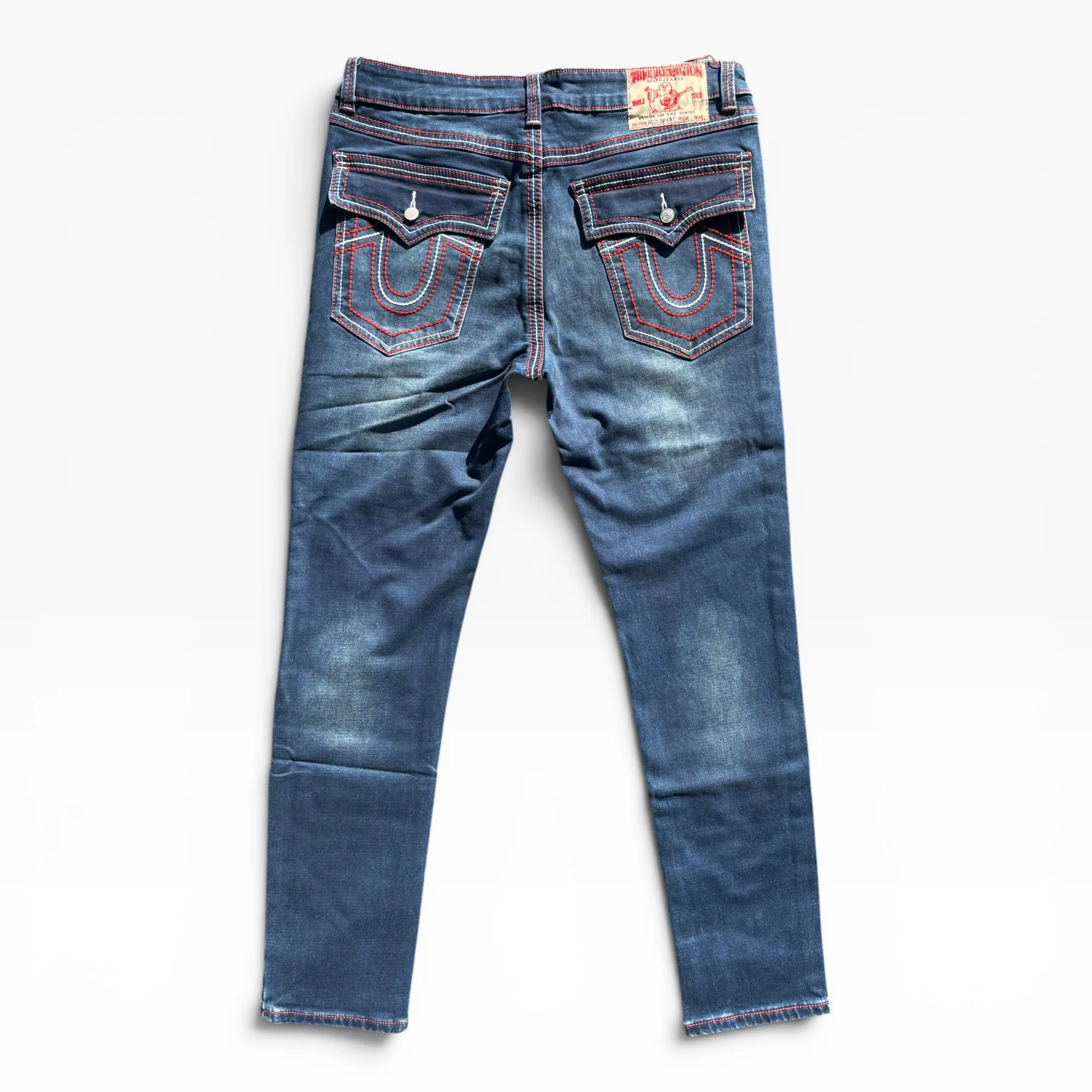 Midnight Scarlet Super T Blue Denim Jeans - True Religion