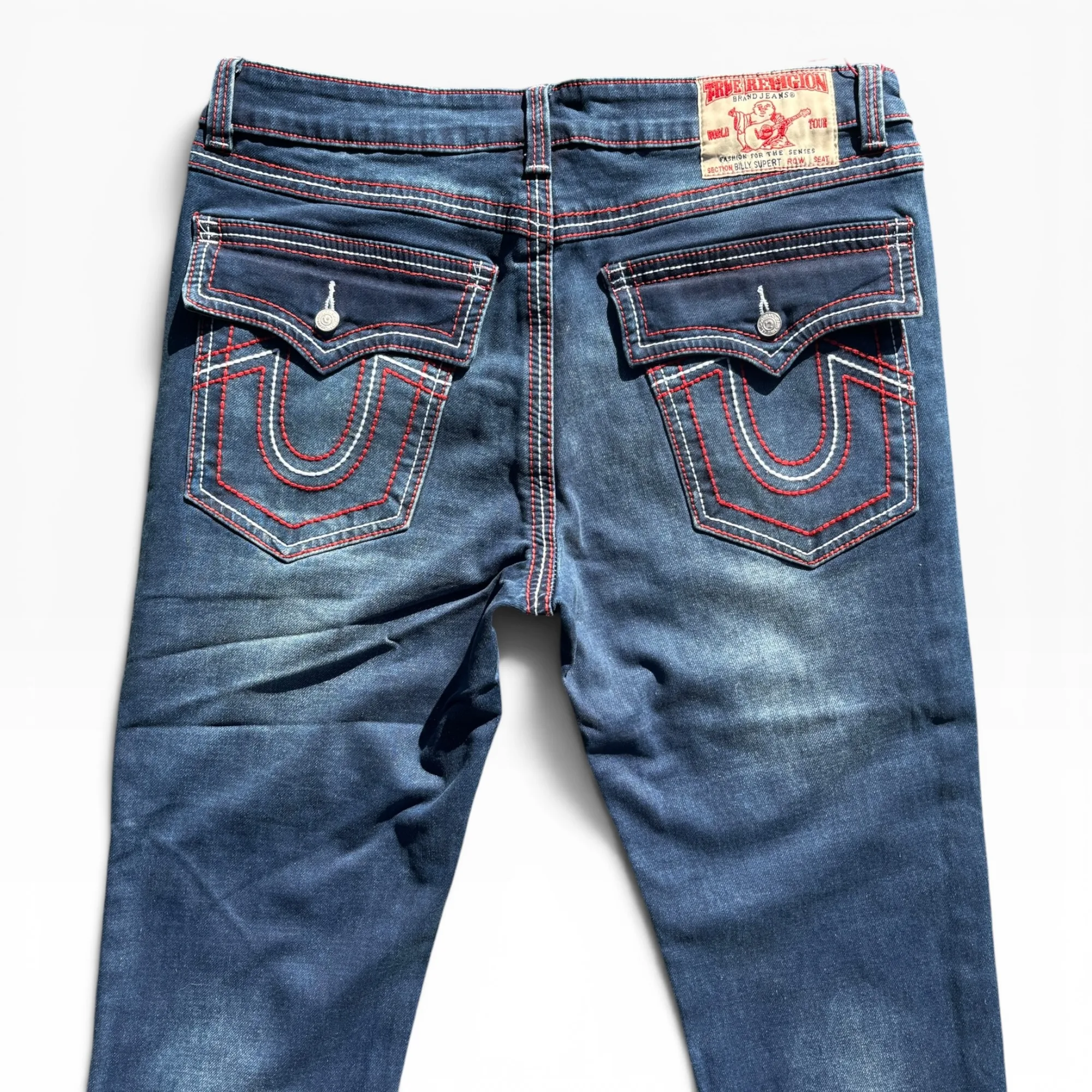 Midnight Scarlet Super T Blue Denim Jeans - True Religion