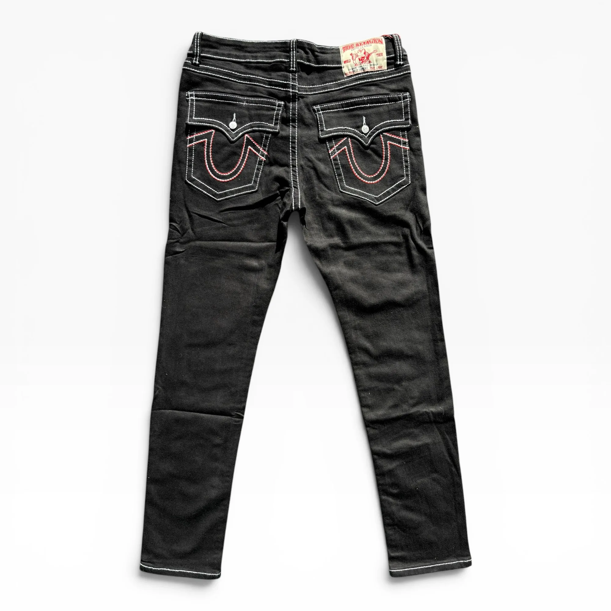 Blackout Straight Super T Black Denim Jeans - True Religion