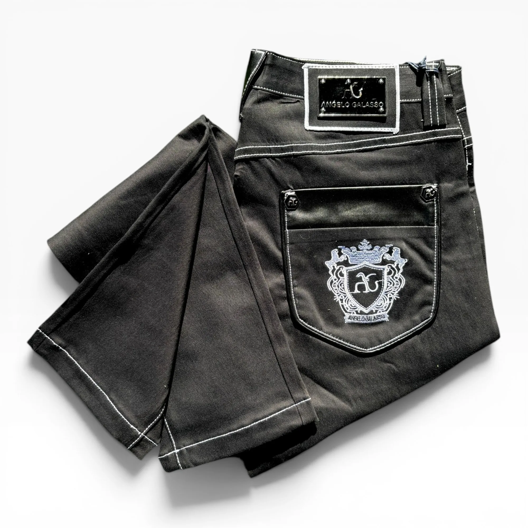 Starlight Noir Tailored Denim Jeans - Angelo Galasso