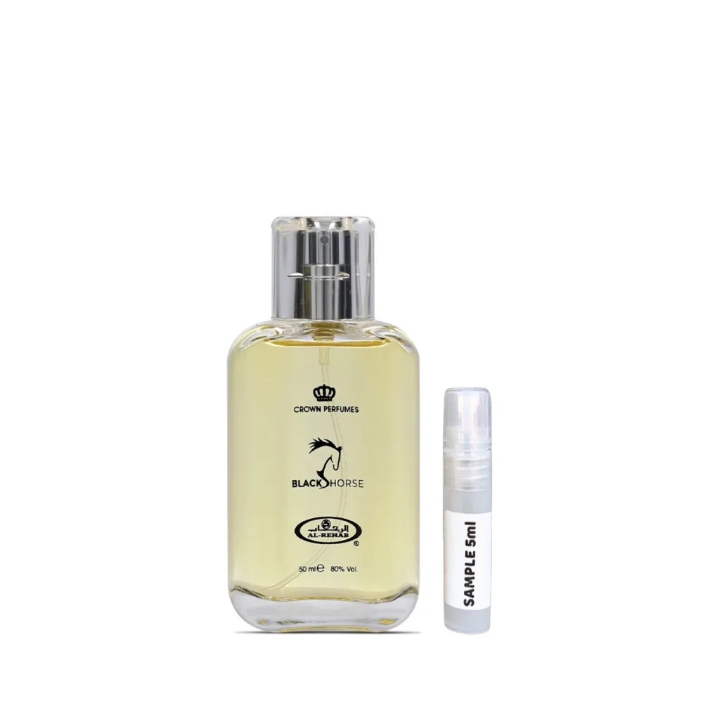 Black Horse Eau De Parfum Sample 5ml by Al-Rehab Crown Perfumes