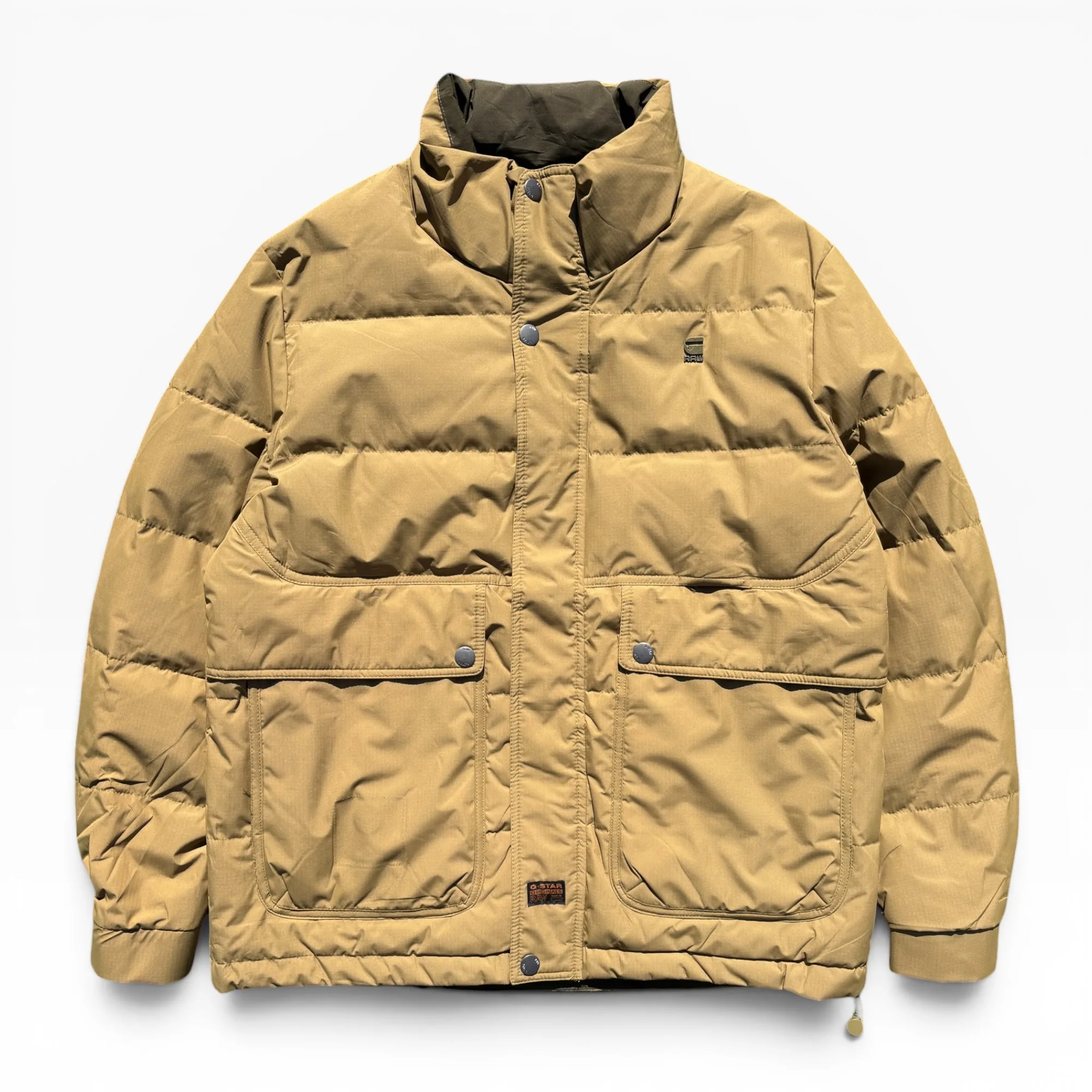 Mustard Yellow Utility Puffer Jacket - G-Star