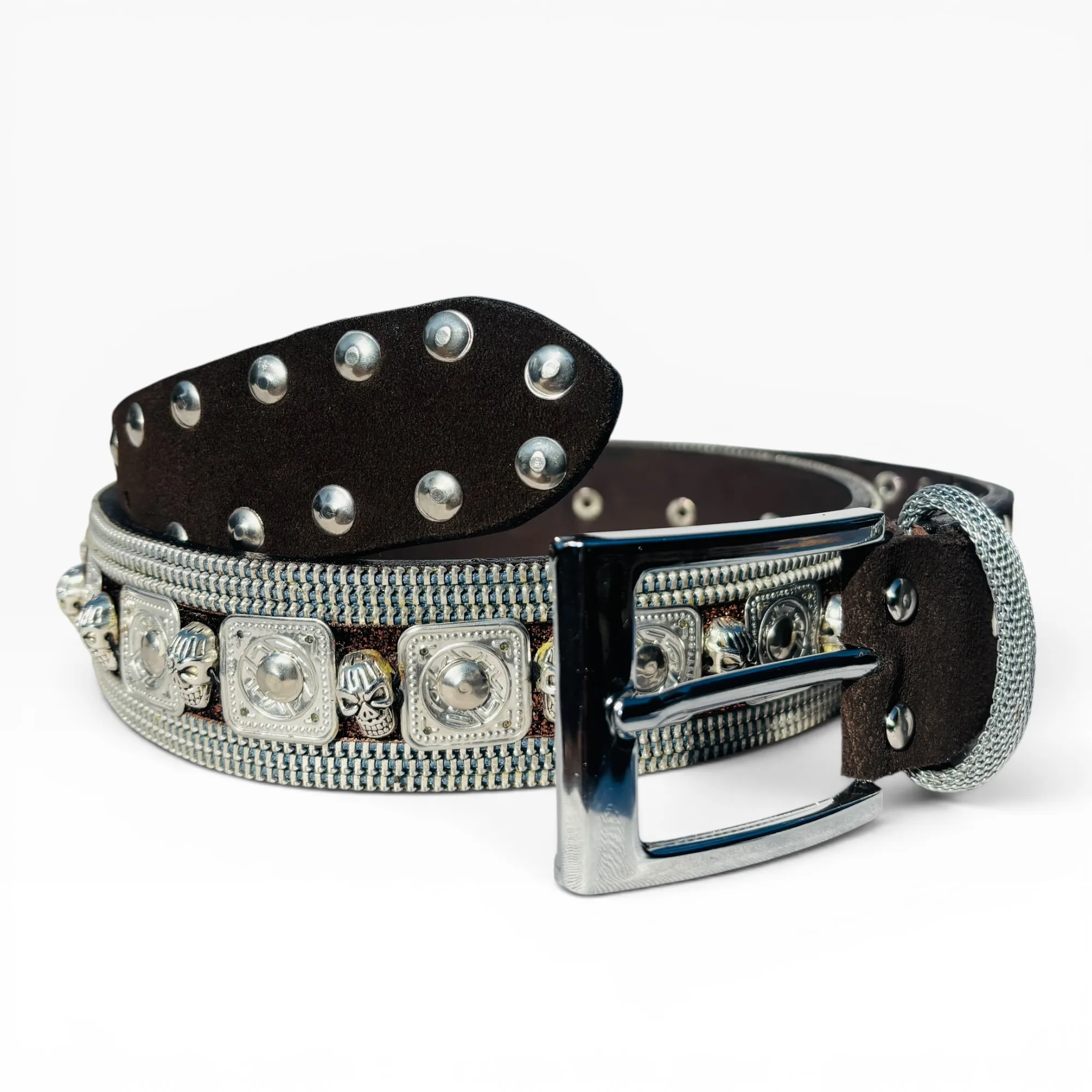 Ironclad Crypt Brown Leather Belt by Nanni Milano