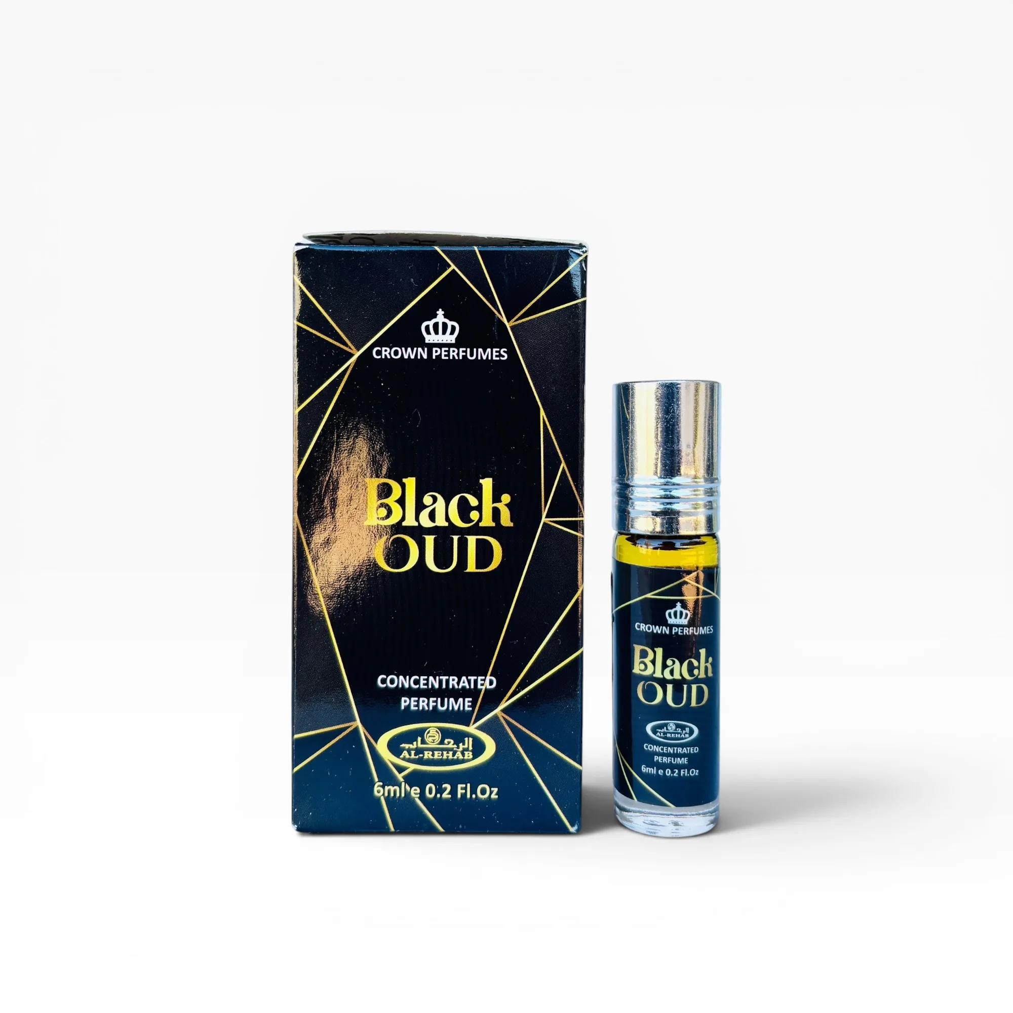 Black Oud Crown Perfumes Oil Perfume 6ml by Al-Rehab